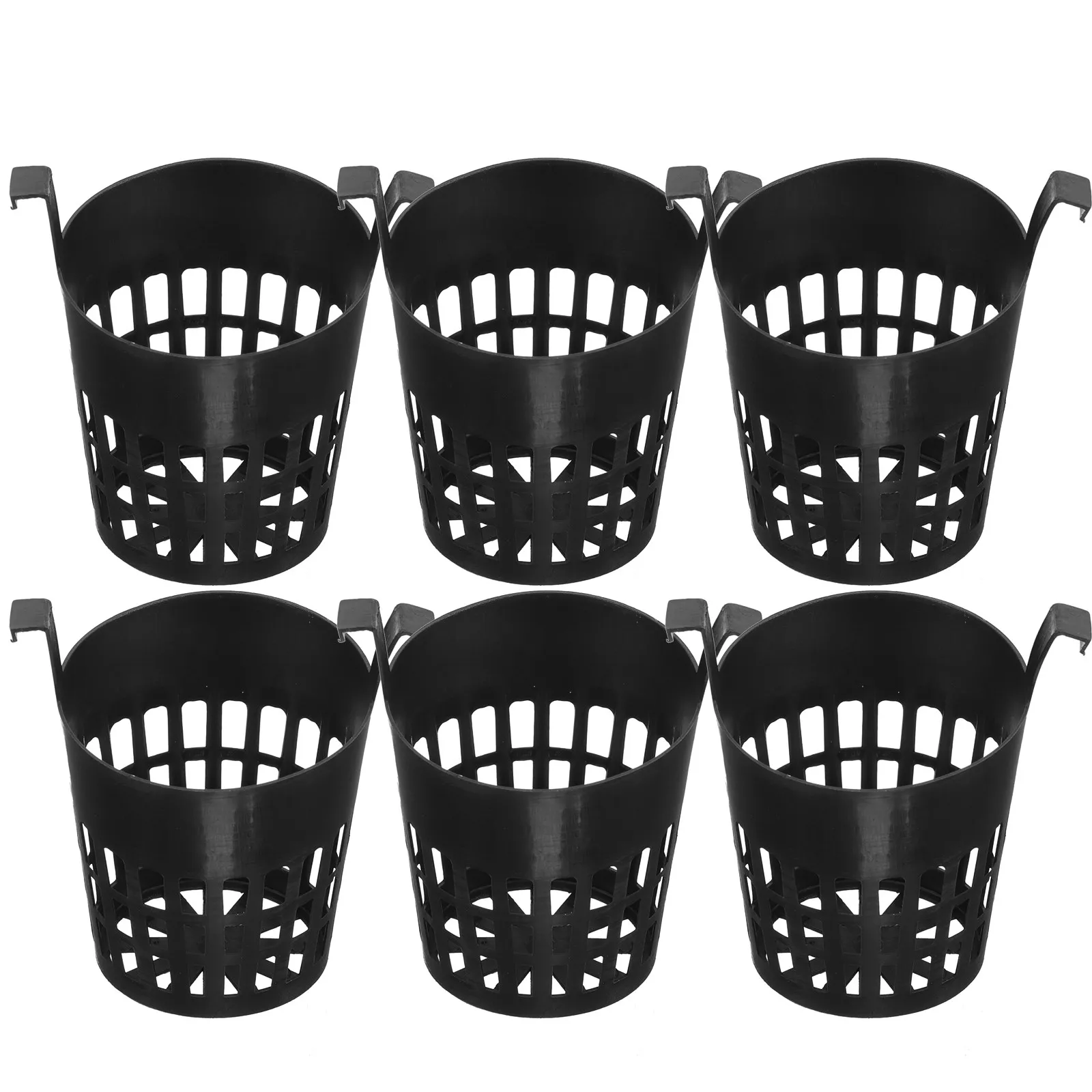

Набор из 6 черных пластиковых сетчатых горшков для гидропоники, подходящих для аквариумов и выращивания водных растений