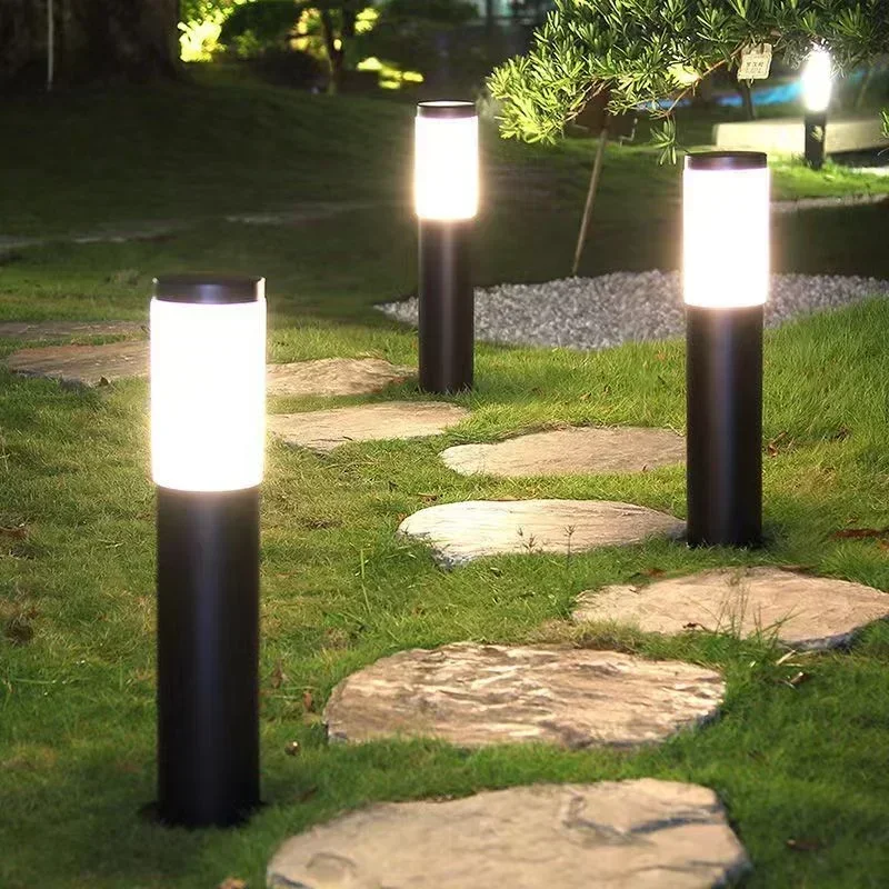 Luci solari a LED per esterni per giardino, lampade da prato, illuminazione stradale per la decorazione del giardino, luce da percorso ad energia solare, 2 pezzi