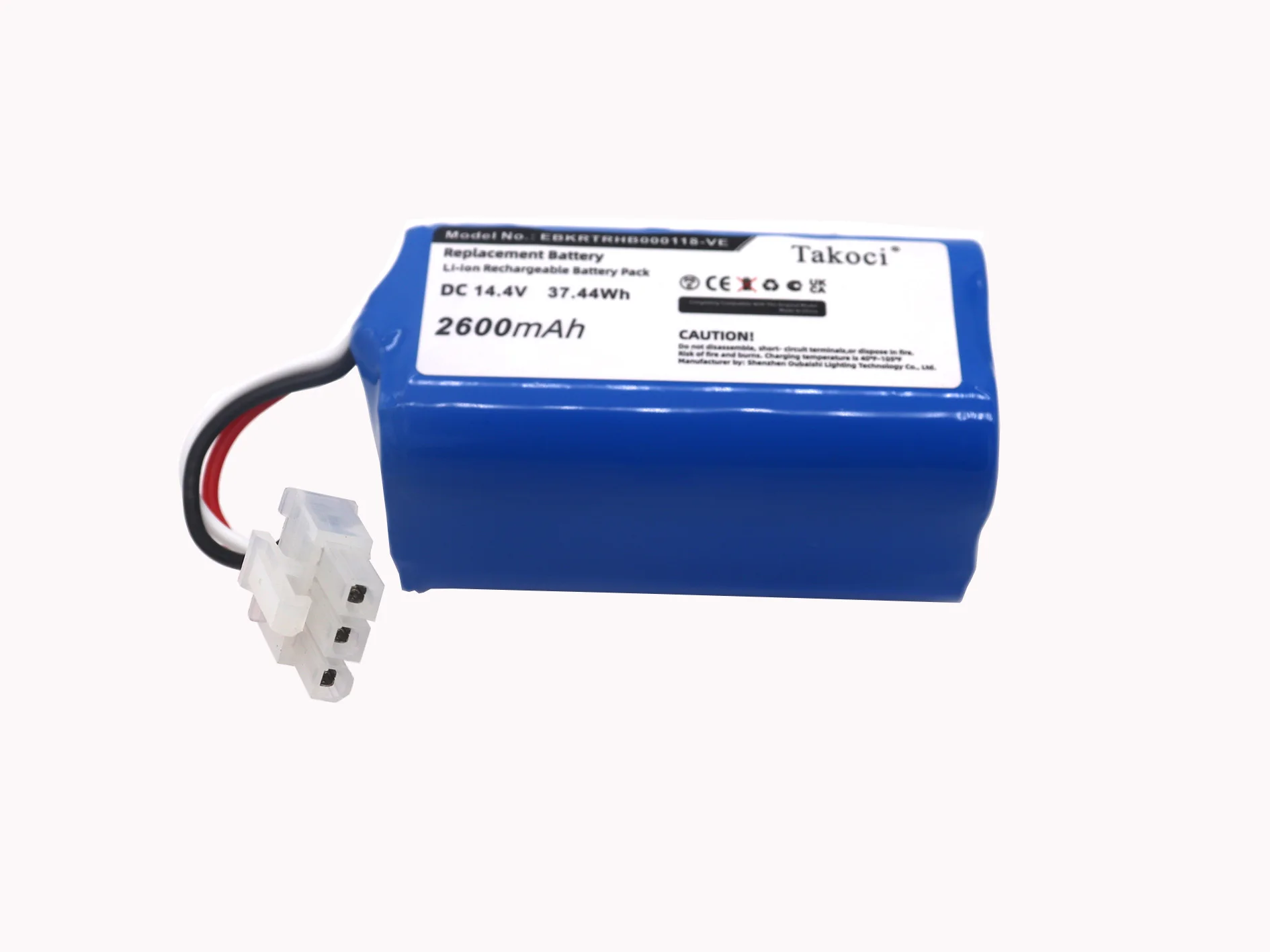 Replacement Battery for Yujin Robot  iClebo Smart YCR-M04-1, iClebo smart YCR-M05-10 EBKRBKDL001039, EBKRWHD00686 14.4V/2600mAh