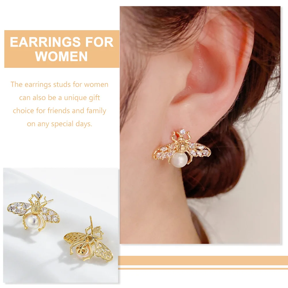 

Women Ear Cute Small Dainty Zircon Jewelry Non Fading Earrings for Daily Fashion