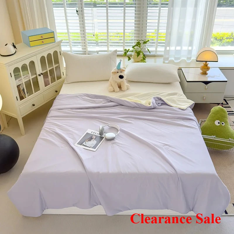

New cool silk summer air conditioner quilt summer cool quilt student dormitory thin cover quilt machine washable