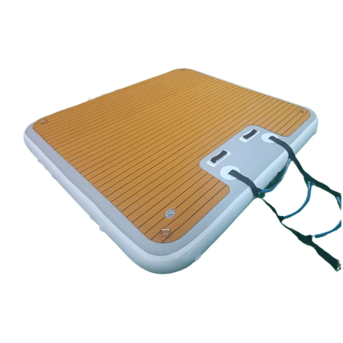 

Outdoor Inflatable Swim Island Floating Raft, Inflatable Floating Water Jet Ski Dock Floats Platform With Ladder