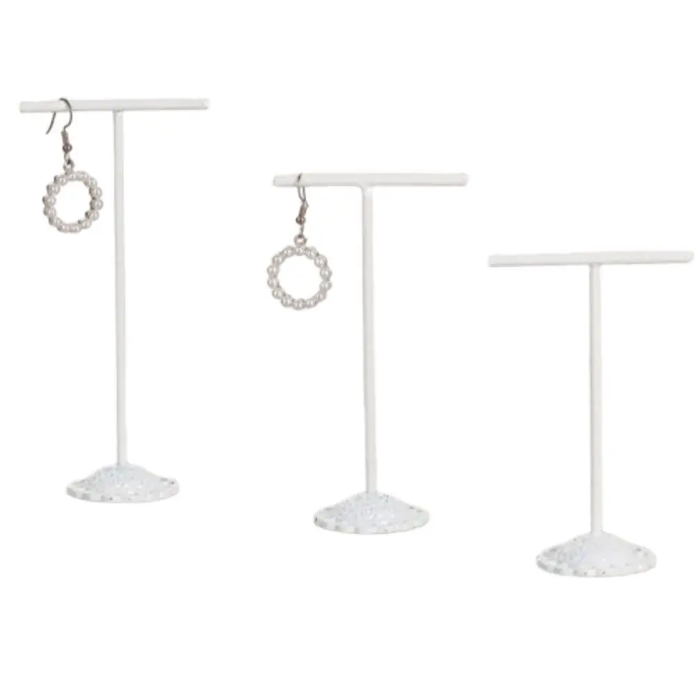 

3Pcs/Set T-Shaped Earrings Display Stand Metal Hanging Jewelry Display Holder Portable Ornament Necklace Organizer Rack Earring
