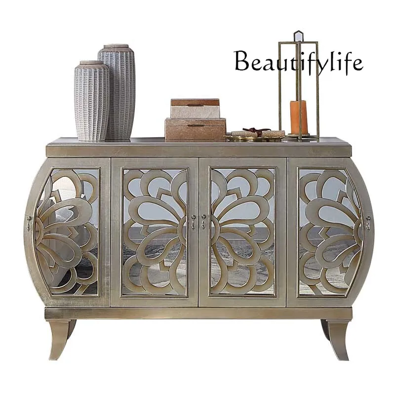 

Light luxury dining side cabinet, villa living room storage decoration cabinet, Nordic simple home entrance cabinet