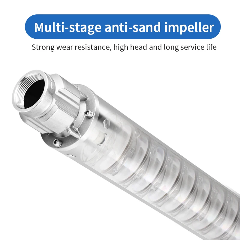 2HP 1500W Deep Well Submersible Pump Borehole Water Pump for Agriculture Irrigation