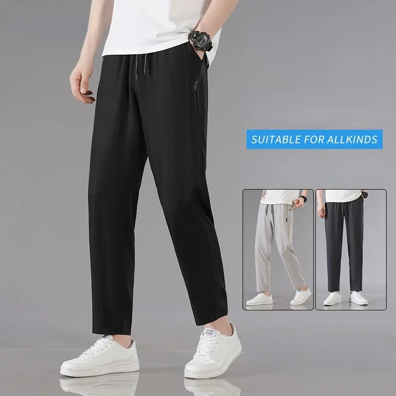 Man Open Cortch Pants Invisible Zippers Fashion Casual Gym Gay Sweatpants Outdoor Play Crotchless Clubwear Summer Sexy Trousers