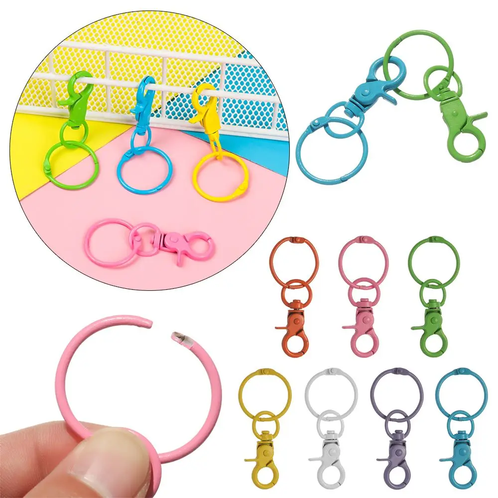 1pcs Key Ring Long Plated lobster clasp key hook chain jewelry making for keychain