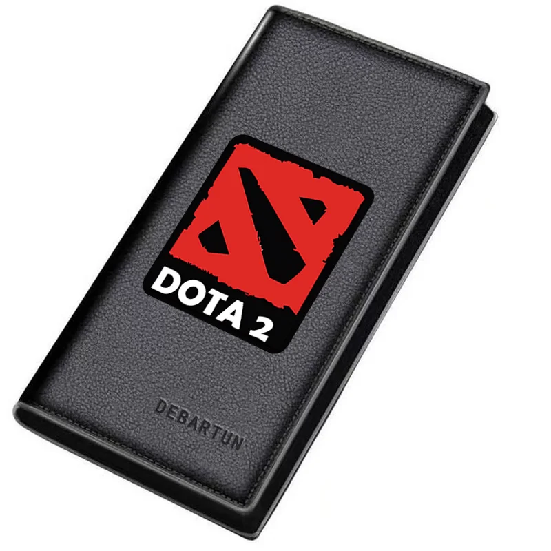 Dota 2 red black design Men's Long Wallets Business Stylish Printing Design Casual Use Christmas Valentine's Father's Day Gift