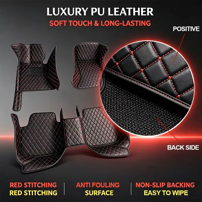 Für BMW F20 2012~2013 (LHD) | PU-Leder-Material | Verbesserte Fahrzeug-Innenausstattung Hochwertige Auto-Fußmatten – Detail 3