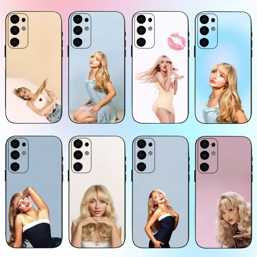 

Cute S-Sabrina C-CARPENTER Phone Case For Samsung S25,S24,S21,S22,S23,S30,Ultra,S20,Plus,Fe,Lite,Note,10,9,5G Black Cover