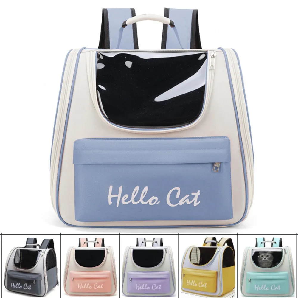 

Transparent Cat Carrier Backpack Breathable Portable Pet Travel Bag for Small Cats Dogs Lightweight Outdoor Pet Carrying Bag