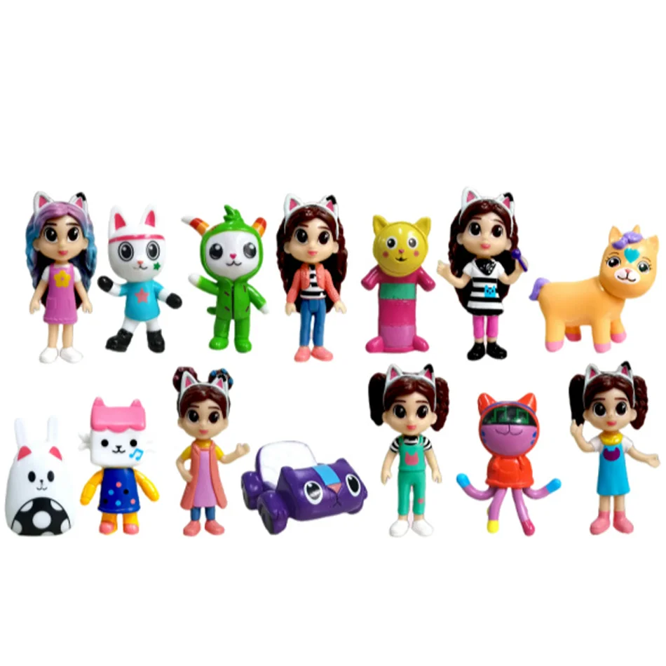 2-24pcs Anime Gabby Dollhouse Figure Blind Box Action Doll Kits Collection PVC Model Toys children Birthday Christmas Gift