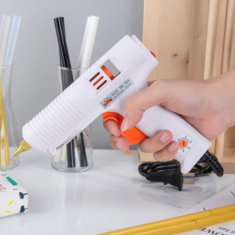 150W EU/US Hot Melt Glue Gun Smart Adjustable Temperature  Copper Nozzle Heater Muzzle Diameter 11mm Craft  Repair Tool