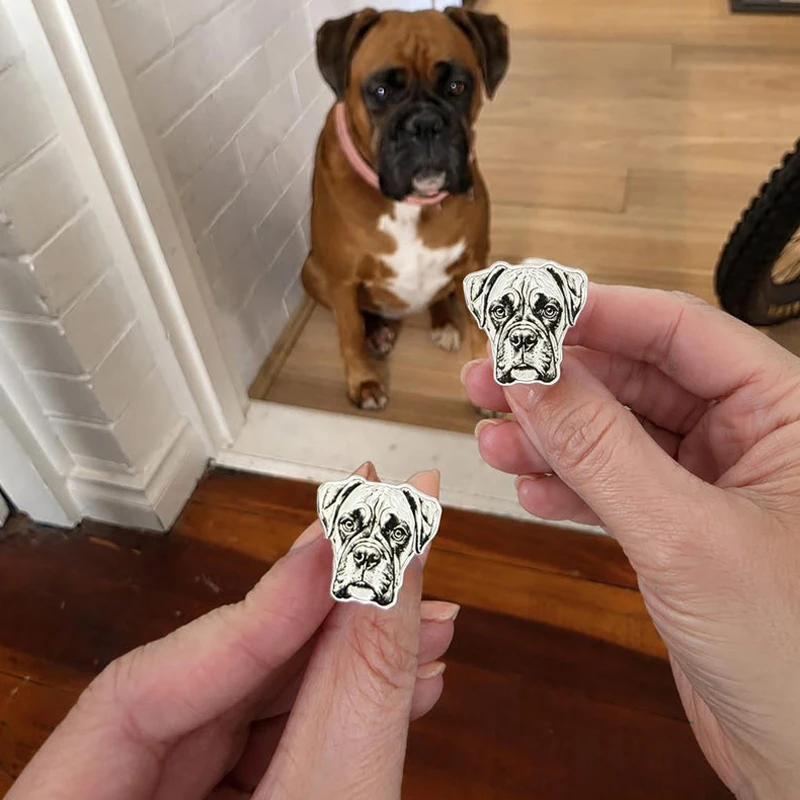 Custom Stainless Steel Pet Cufflinks Personalized Portrait Cufflinks Custom Pet Memorial Cufflinks Shirt Man Wedding Souvenirs