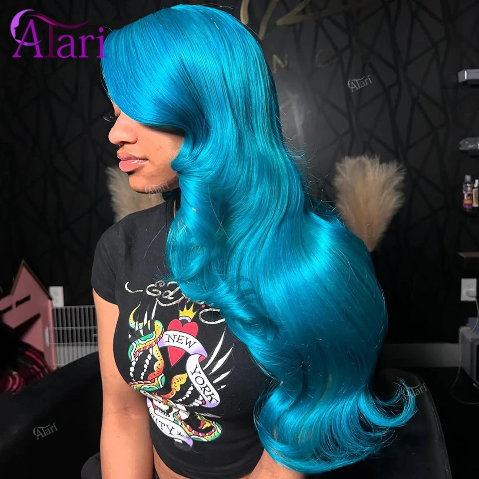 

Голубой, синий, 13x6, кружевные фронтальные человеческие волосы, объемные волны, темно-синий, 613, цветной, прозрачный, 13x4, кружевной передний парик Remy, предварительно сорванный