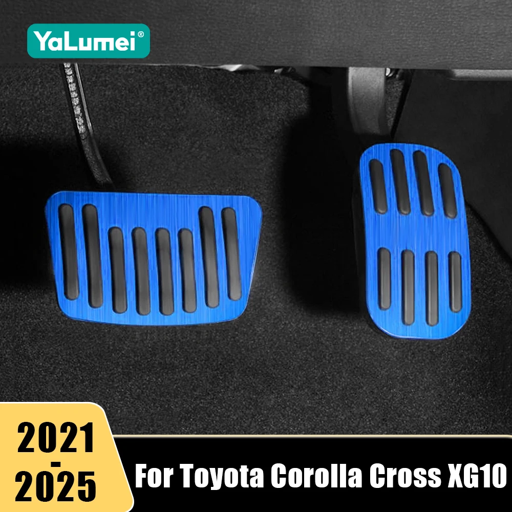 

Stainless Steel Car Foot Rest Accelerator Brake Pedal Cover Anti Skid Accessories For Toyota Corolla Cross XG10 2021-2025 Hybrid