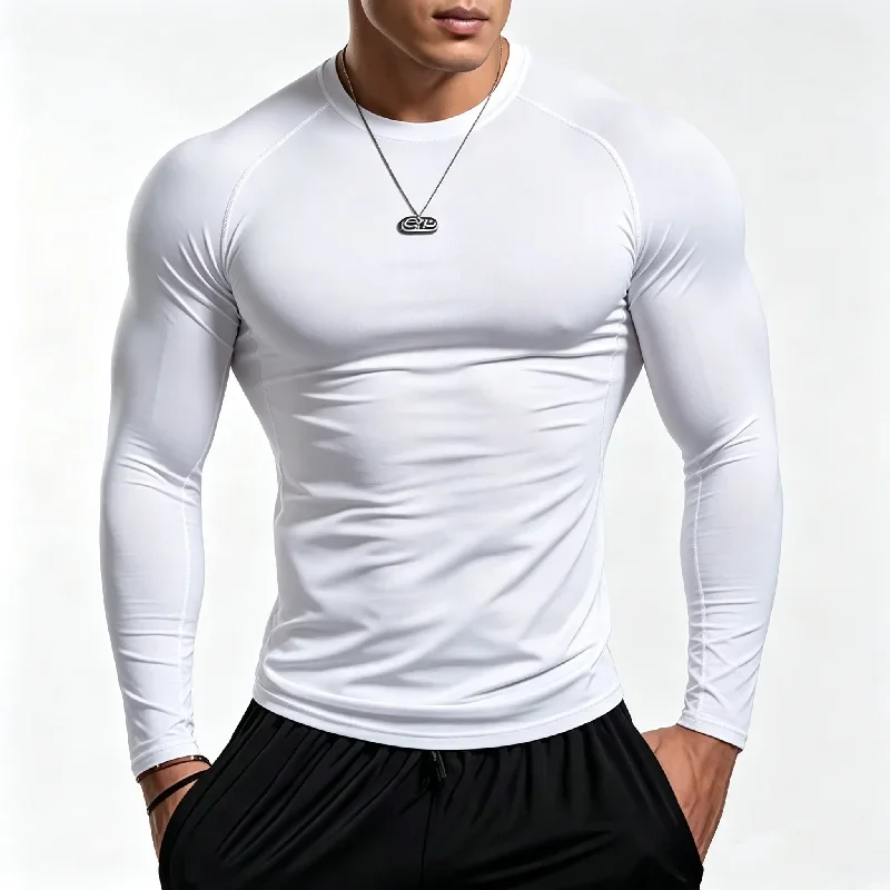 Man's Running Compression T-shirt Long sleeves Sport Tees Gym Fitness Sweatshirt Man Jogging Tracksuit Homme Athletic Shirts Top