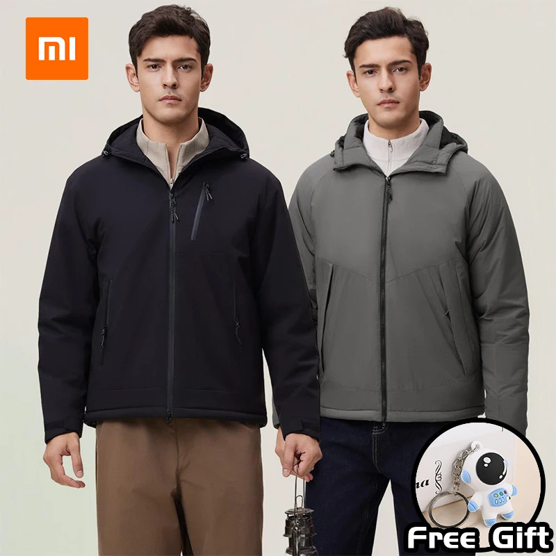 

Xiaomi 90FUN Winter Outdoor Men's Merino Wool Jacket Warm Hooded Cotton Outdoor Camping Coat Men's Warm Clothes for Men
