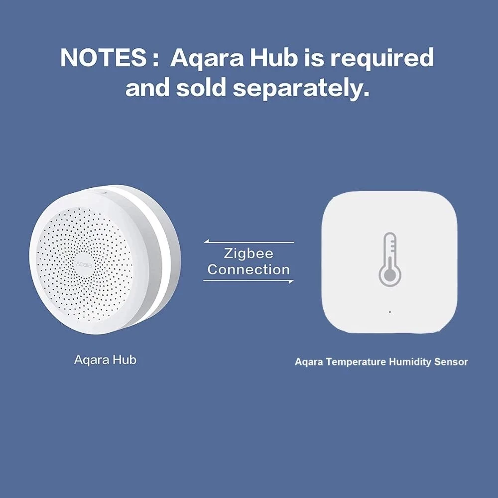 Sensor de temperatura inteligente Aqara Zigbee, pressão do ar, sensor de umidade, funciona com Aqara Hub, Xiaomi Home App, Homekit