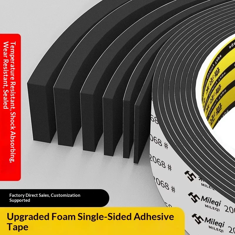 Self‑Adhesive EVA Foam Strip Single Sided Sponge Tape Waterproof Shockproof for Aquarium Cabinet Gap Anti‑Collision Seal