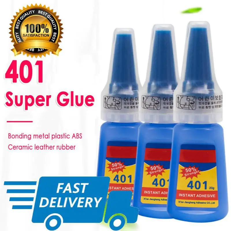 20g 401 Glue Instant Fast Adhesive 20ML Bottle Stronger Super Glue Multi-Purpose Fix HOT Super Strong Liquid Colorless Adhesive