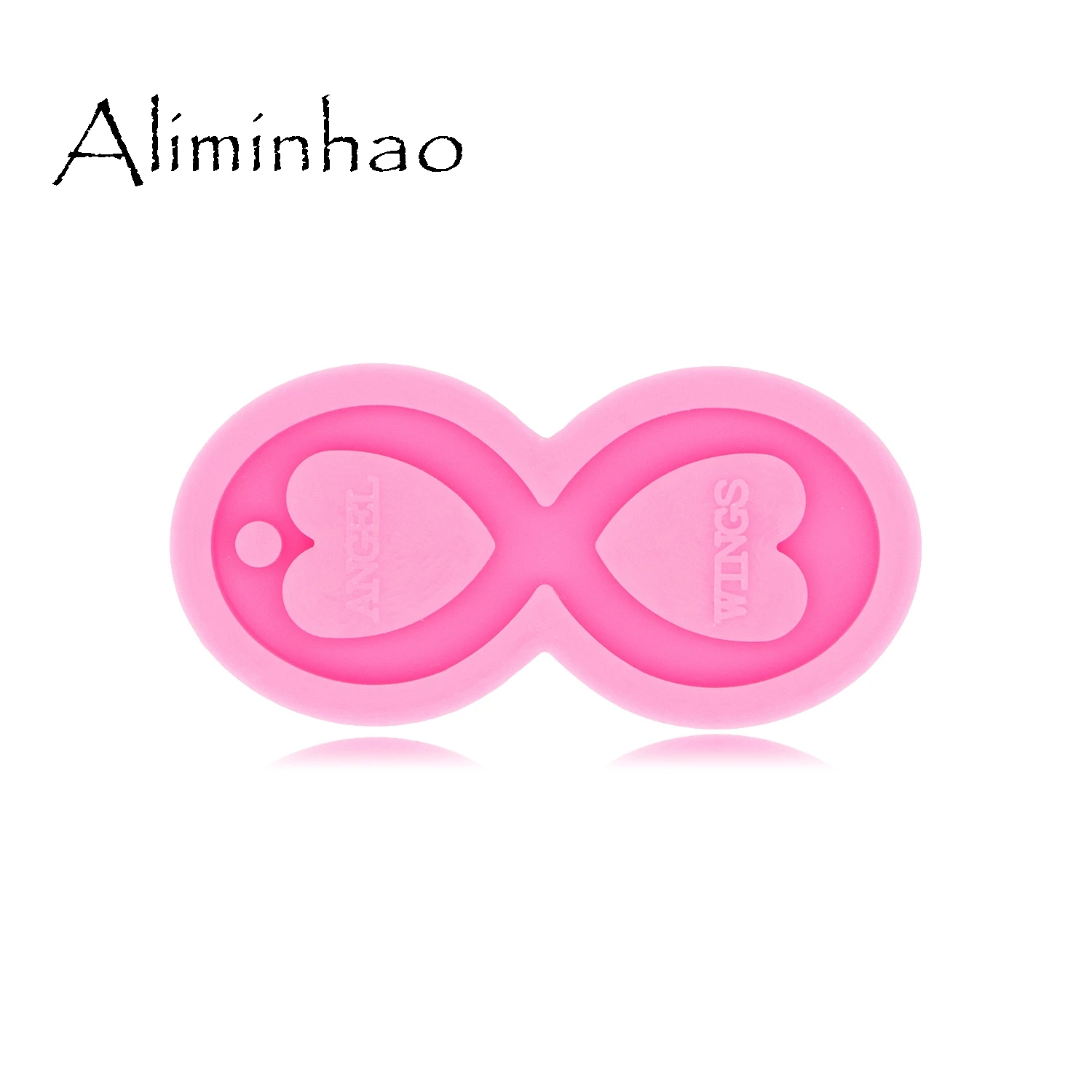 DY0530 Shiny Glossy Heart Infinity Keychain mold UV Resin Liquid Silicone Mould Craft For DIY Necklace Charms Making Jewelry