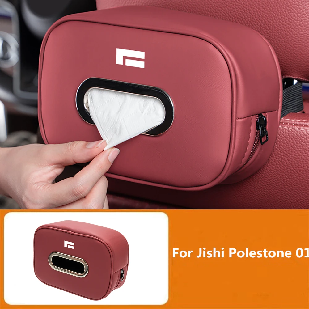 

Car Mounted Tissue Box Rear Seat Hanging Drawer Sun Visor Hanging Tissue Box For BAIC Jishi Polestone 01 Rox 01 2024 2025