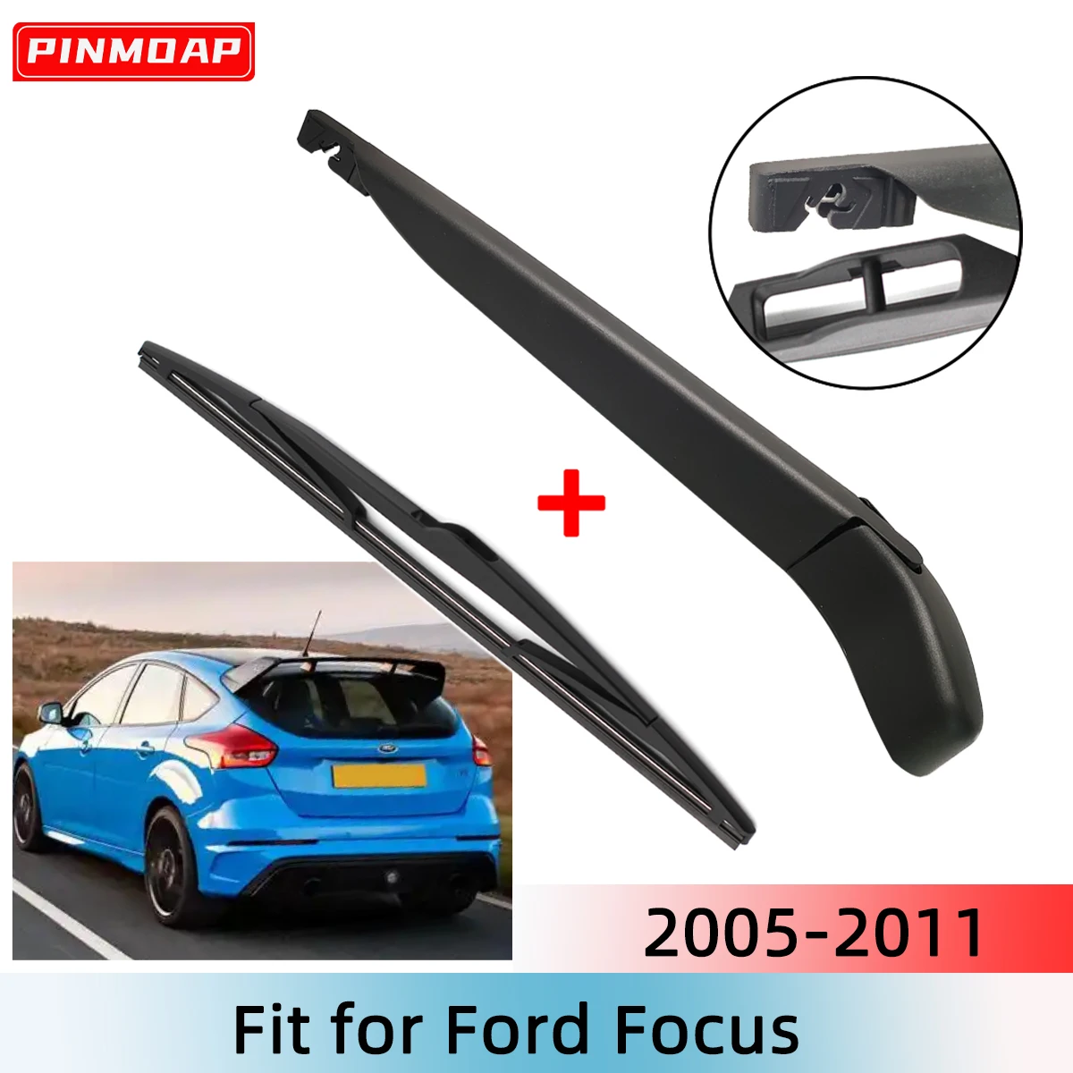 1/2PCS Heckscheibenwischerblatt Wischerarm Kit für Ford Focus 2005-2011 Windschutzscheibe Windschutzscheibe Heckscheibe