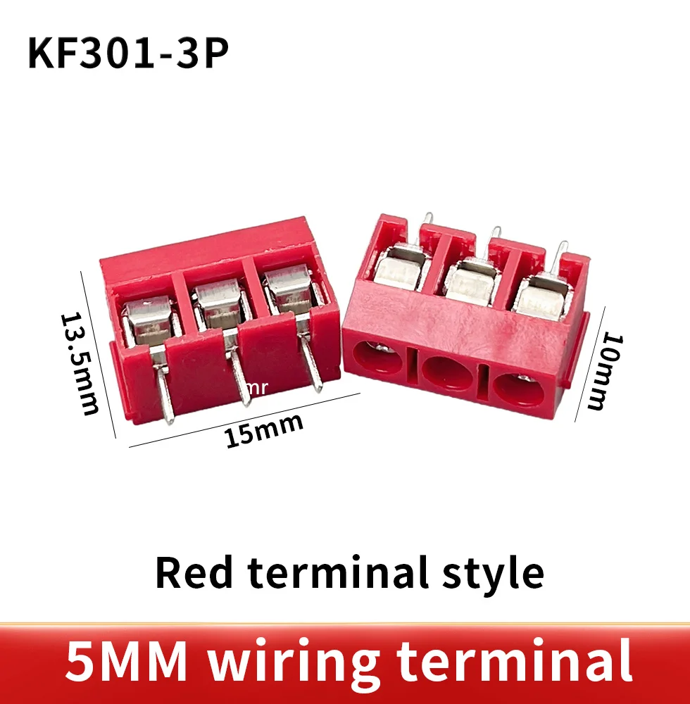 68/135/pcs / box  KF301- 2P/3p screw 5.0mm terminal block 2 Pin 3 Pin Spliceable pcb terminal block Connector