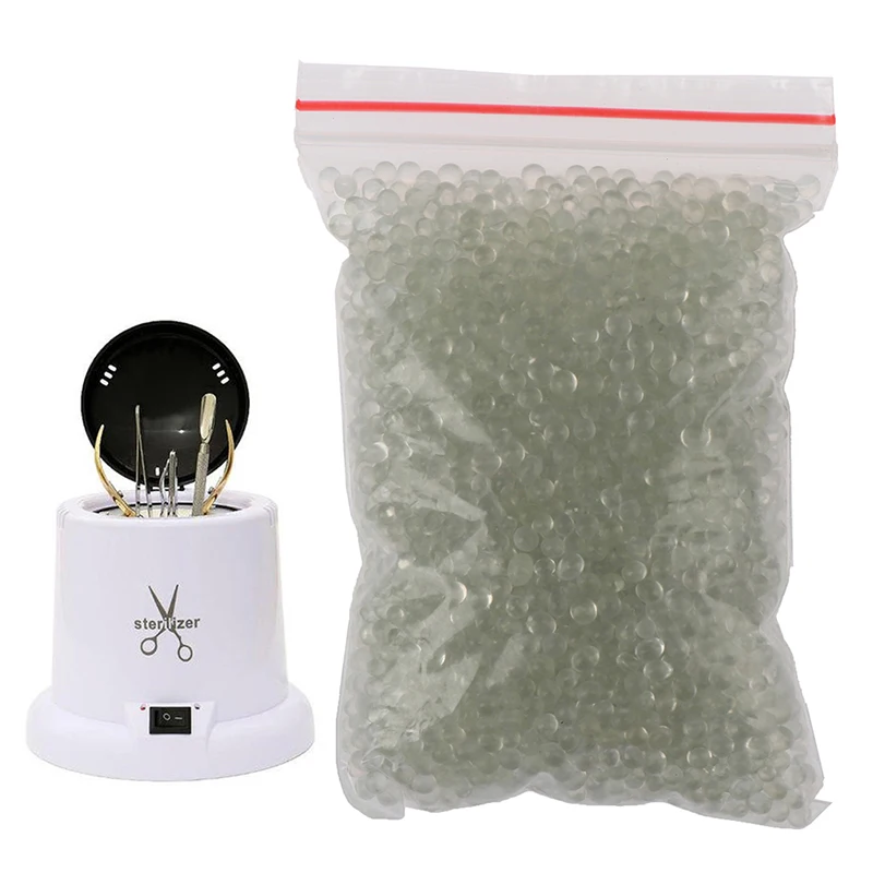 Esterilizador de equipo de manicura, caja esterilizadora de cuentas de cuarzo para arte de uñas, herramientas de bola de vidrio de alta temperatura, 1 bolsa