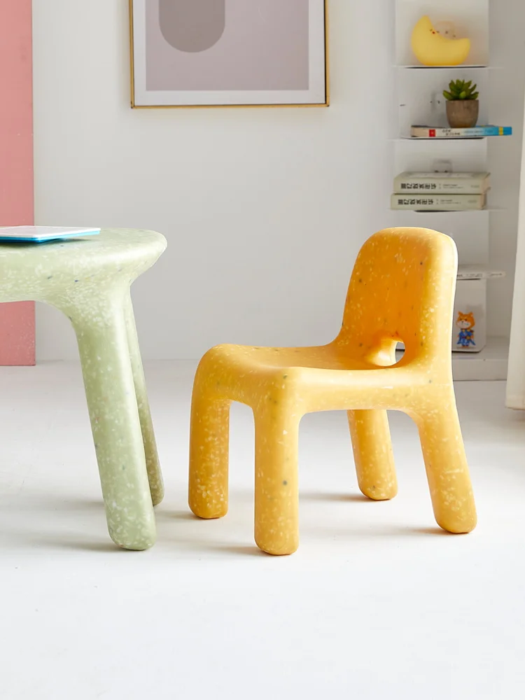 Scandinavische tafel en stoel voor meisjes, kunststof meubilair, schoolschrijven, klein bureau, creatief, voor woonkamer, studeerkamer, studenten,