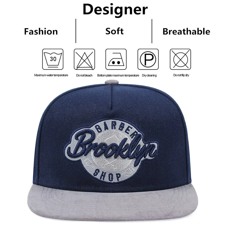 BROOKLYN Letter Embroidered Snapback Cap Men Fashion Cotton% Hat Adjusted Outdoor Sport Leisure Hats Hip Hop Baseball Caps