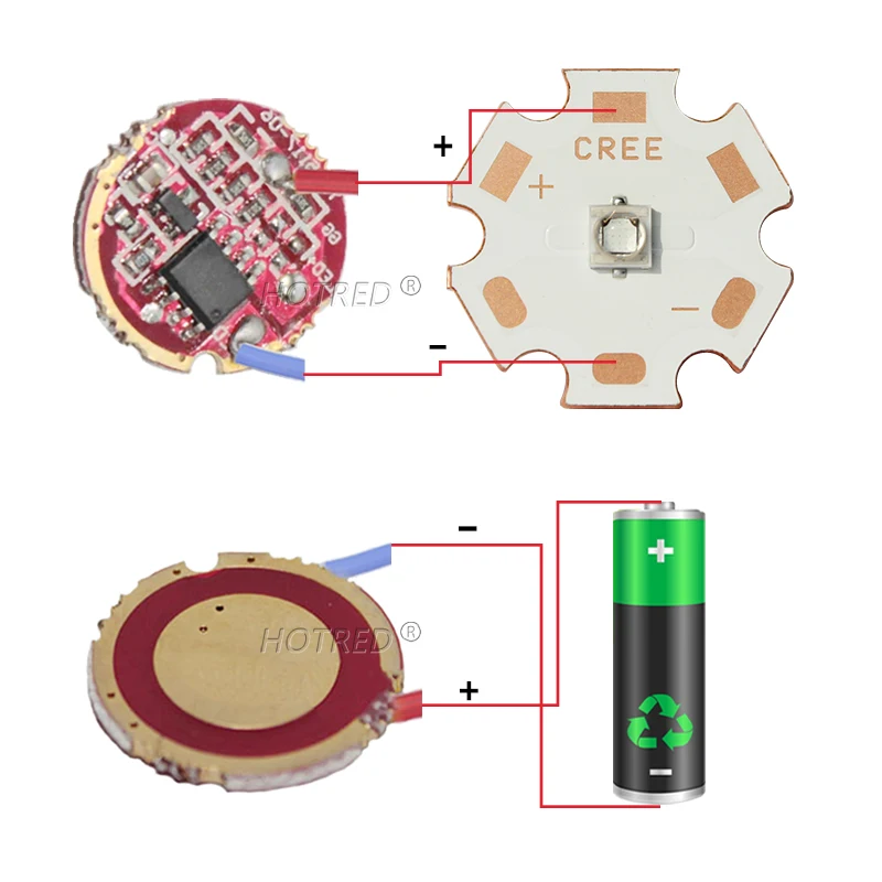 LED懐中電灯,2 pg,3-3.6v,17mm, 3-4.2v,1.5 a,5モード,3w,5w,xpg 2 xpg 3