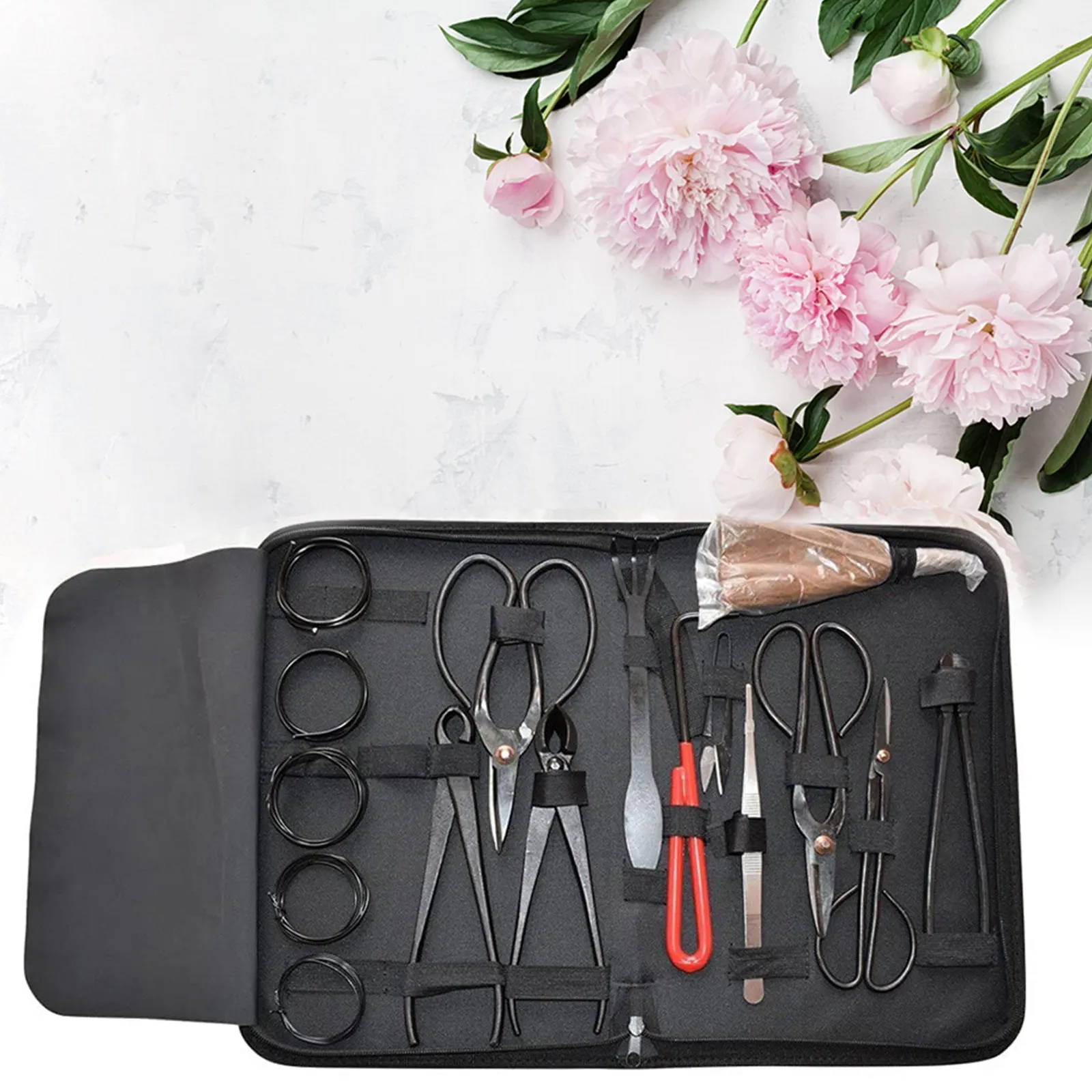 16pcs Bonsai Tools Set Cutter Scissors Pruning Shears For Garden Bonsai Styling Tool Potted Branch Cutting Home Gardening