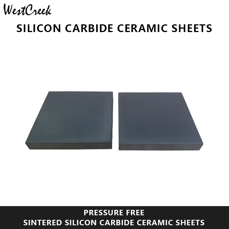 Customized Pressureless Sintered Silicon Carbide Ceramic Sheet Bulletproof And Wear-Resistant Plate