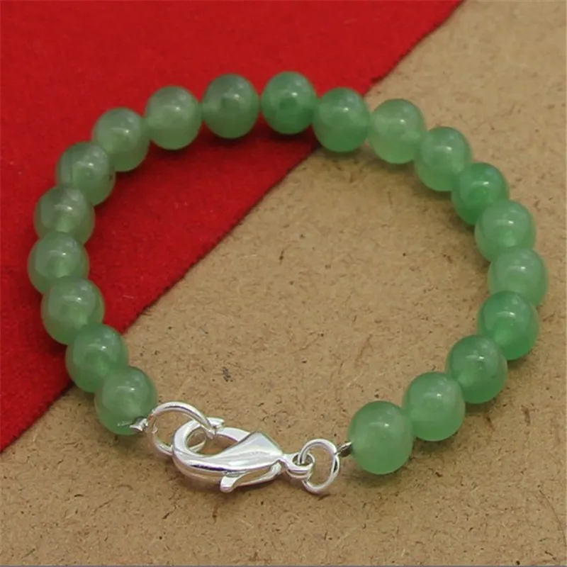

Hot Selling 925 Sterling Silver Green Pearl Bracelet Fashion Jewelry Accessories for Women Men Jewelry Wedding Party Gifts