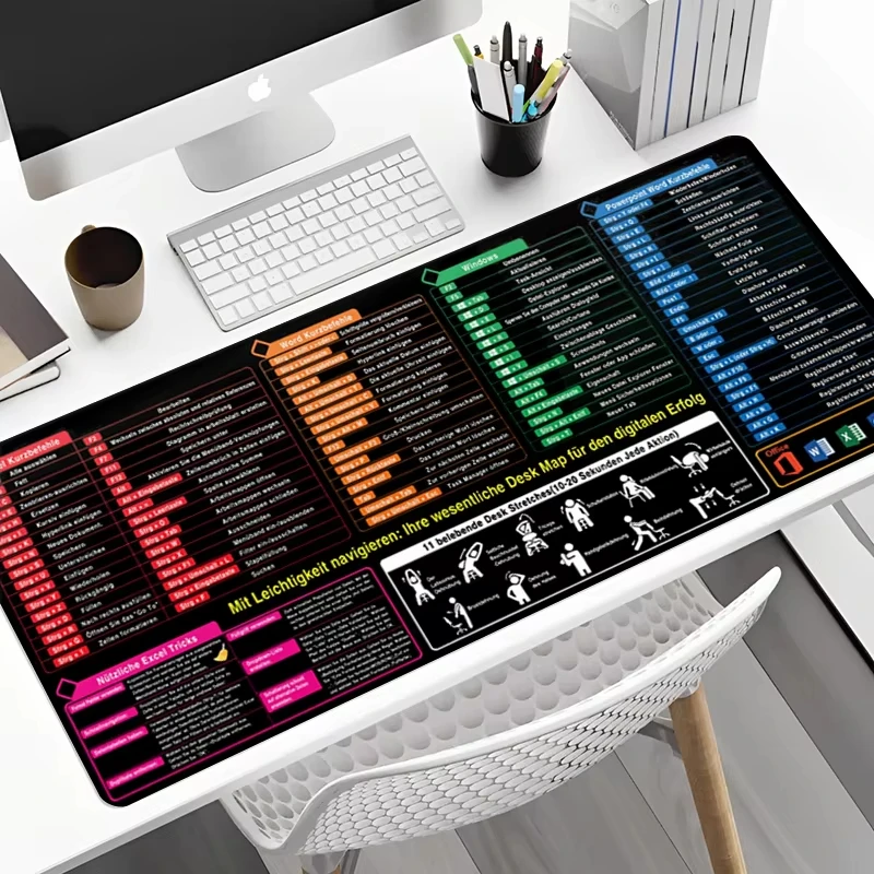 لوحة ماوس ألمانية لورقة الحرارة لـ Excel/Word/Windows/PPT C لوحة مفاتيح الكمبيوتر لعمال المكاتب والطلاب حصيرة مكتبية #1