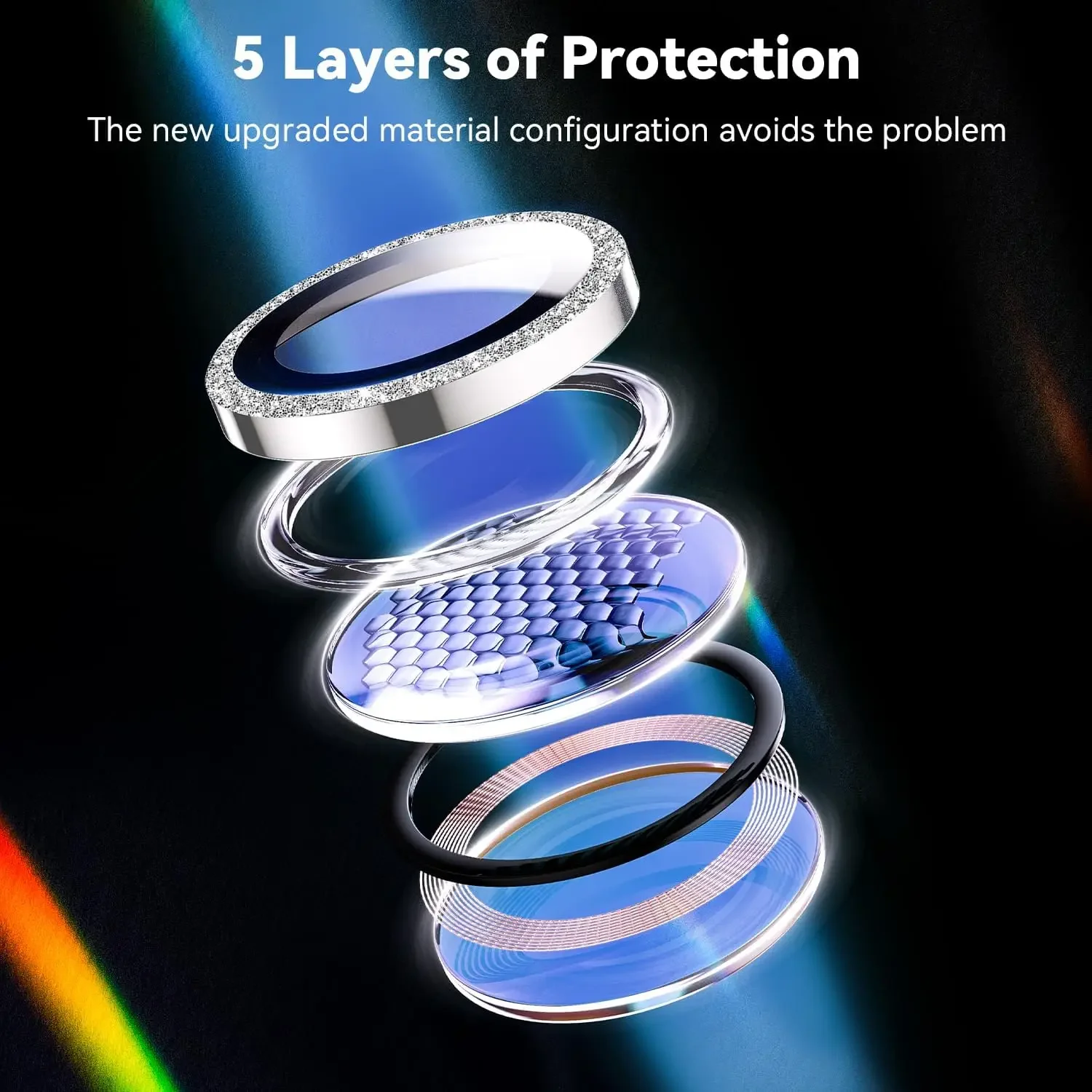 Glitter Bling Tiny Diamond Alloy Camera HD Protezione in vetro per Samsung Galaxy S25 Edge S24 FE S23 Plus Ultra Metal Lens Ring Cap