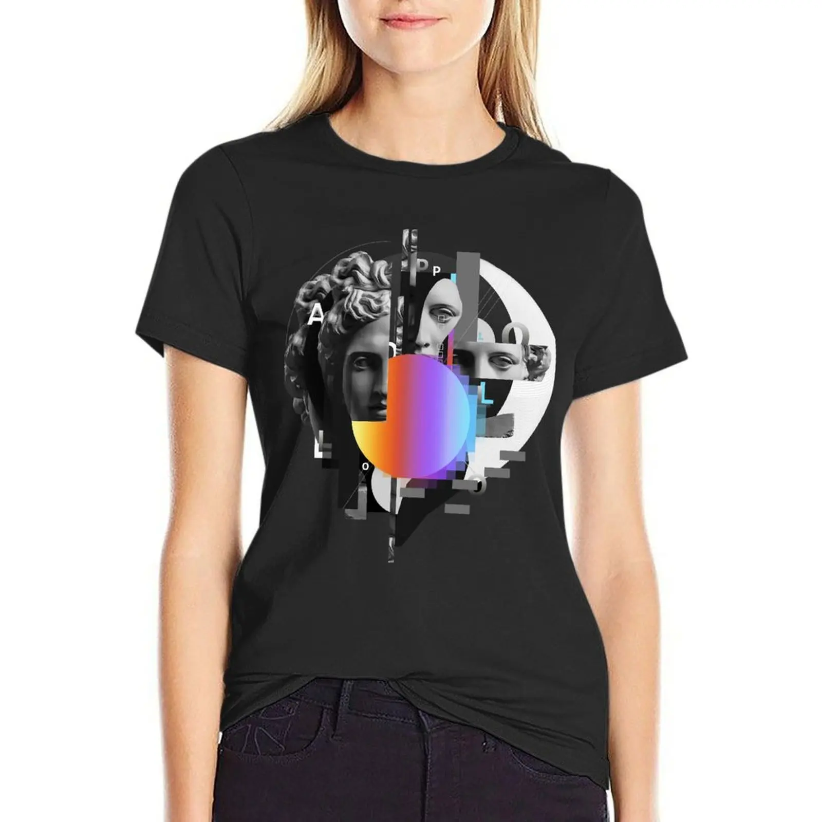 Griekse Vaporwave Esthetische Angel T-Shirt Sportfans Vintage Kleding Vrouwenkleding