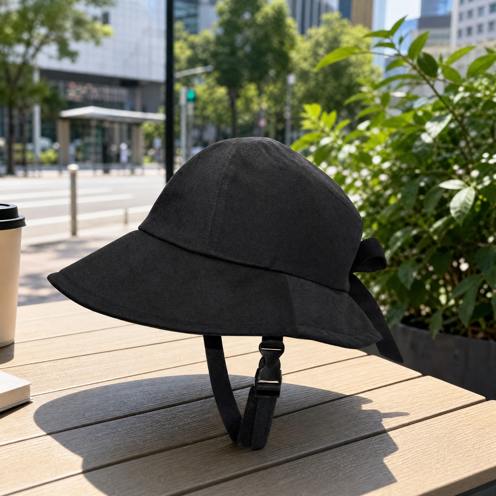 Sun-Protection Container Hat Long-Lasting Container Hat with Chin Strap Lightweight for All Genders for Cycling, Travel