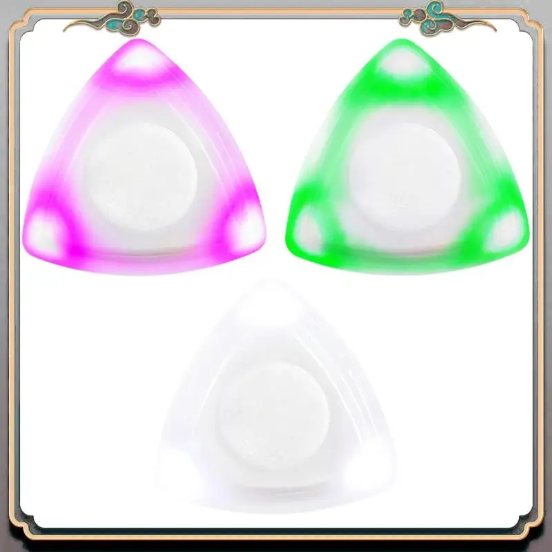 

Durable 3 Piece LED Guitar Pick Bass Plectrum Light Up Beat Pick Glowing Picks With Lights White Plastic For Ukulele Electric Gu