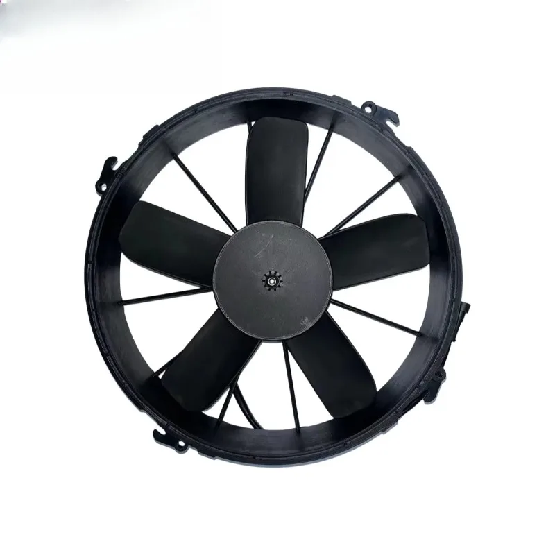 Neuer hochwertiger 12-Zoll bürstenloser Gleichstrommotor 5-Blatt-Kondensatorlüfter 12V 24V Push-Pull-Technologie IATF16949-zertifiziert für den Busseinsatz