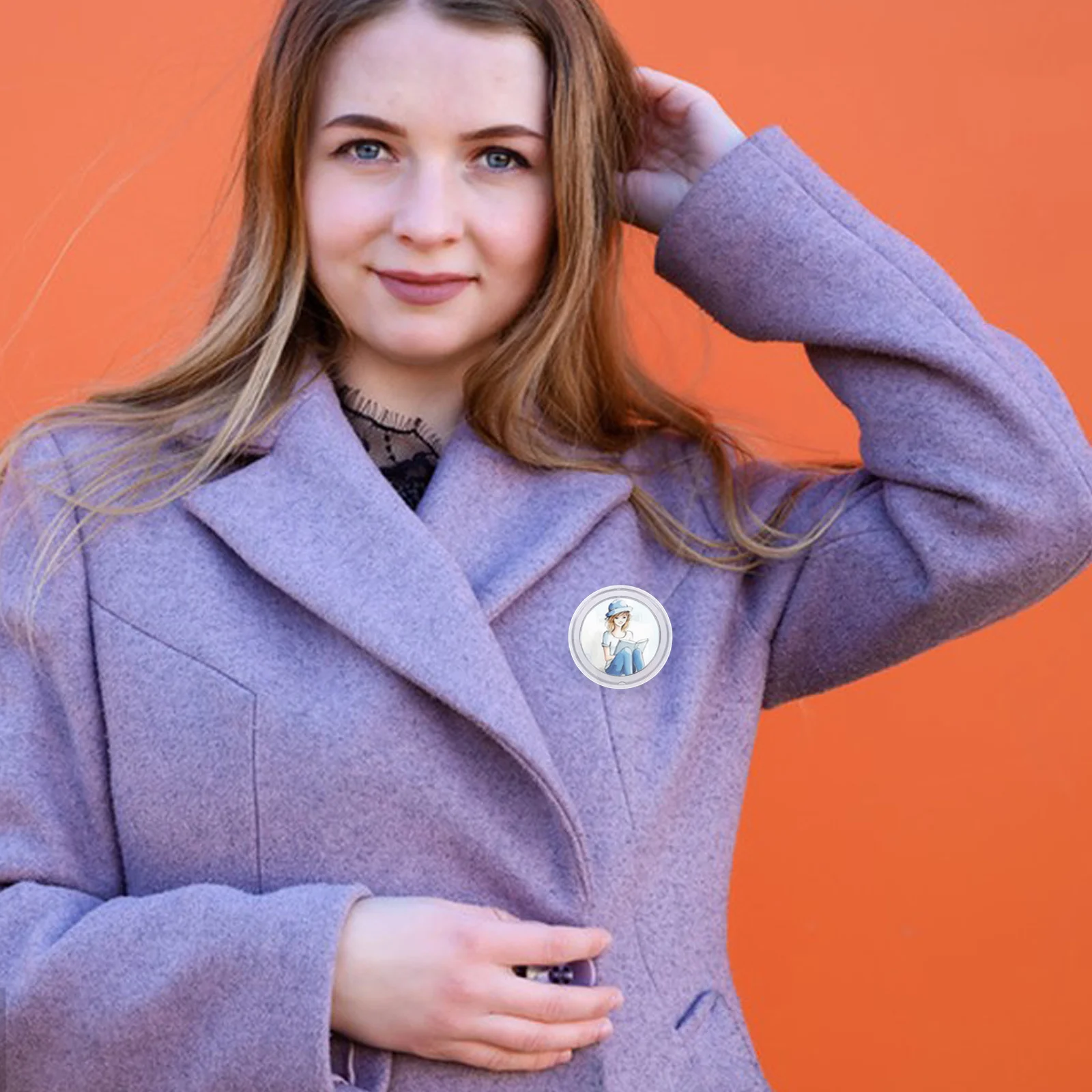 10Pcs Acrylic Badge Pins Transparent Frame 75Mm Large Photo Button Pins DIY Craft Supplies for Personal Style Gifts