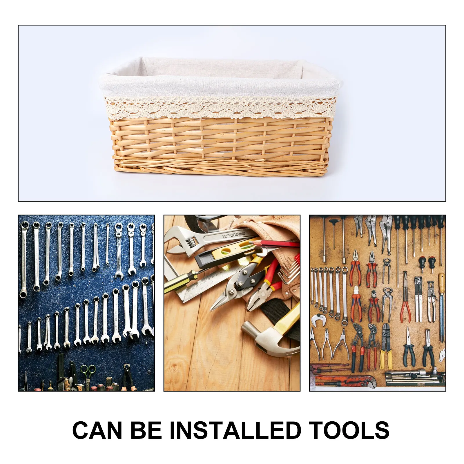 

Hand-Woven Storage Basket Large Organizer For Home Bedroom Bathroom Office With Removable Liner Laundry Hamper Container