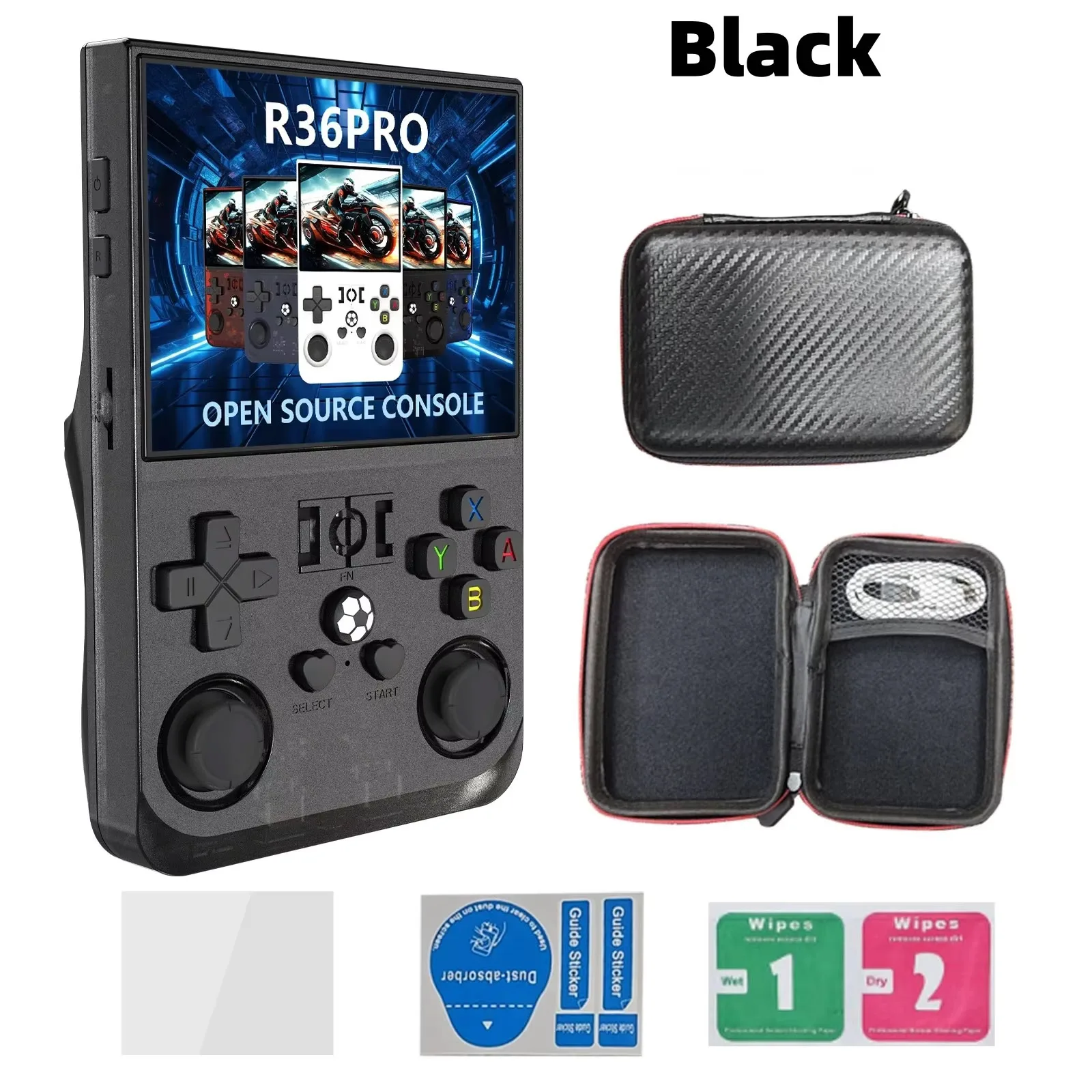 Console de jeu vidéo Portable rétro Open Source R36 PRO, système Linux, écran IPS de 3.5 pouces, lecteur vidéo de poche Portable, jeux de 128 go