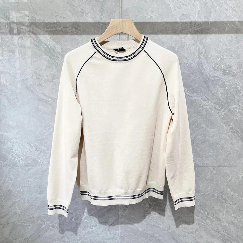 メンズ長袖ストライプセーター,カジュアルニット,キャンパススポーツ,対照的な色,春のファッション,2022