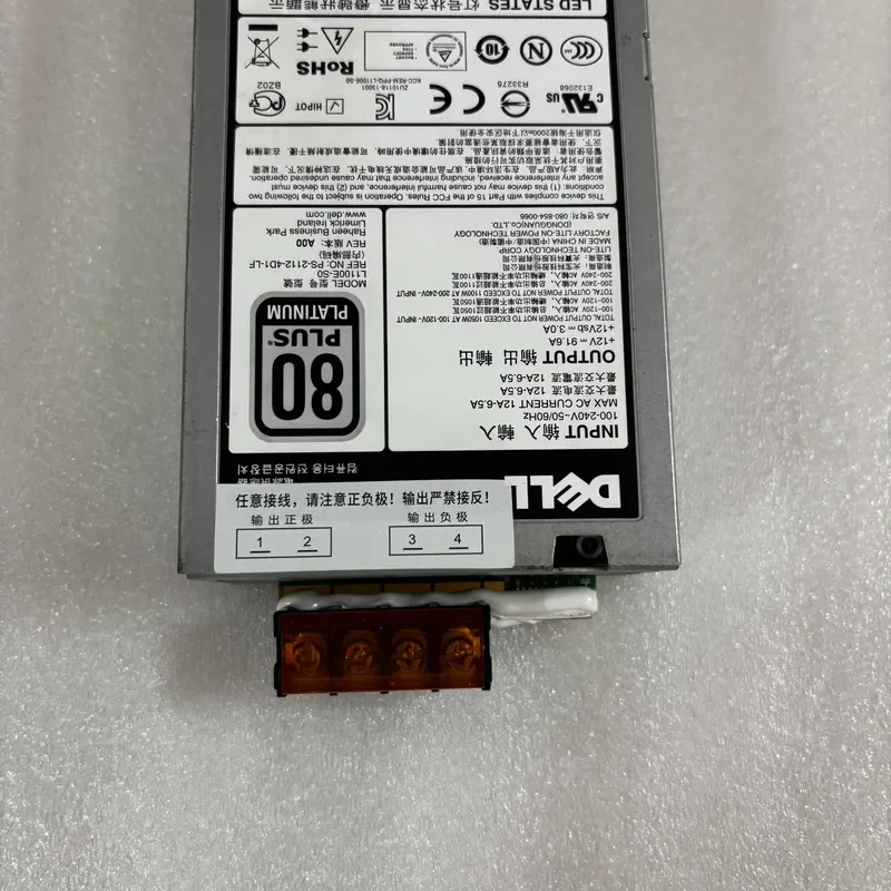 for Dell Platinum 12V 90A 1100W Silent High Power Small Size Server Power Supply