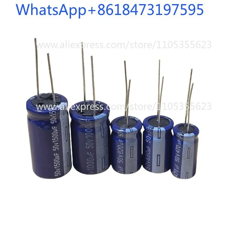20 Peças de Capacitores de Eletrolise Capacitivos 50V 680uf 820uf 1000uf 1500uf 2200uf 4700uf 50V