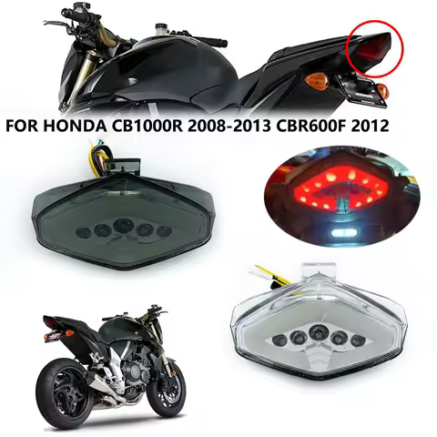 For HONDA CB1000R 2008-2013 CBR600F LED Blinker Tail Light Motorcycle Turn Signal Light Rear Brake Taillight CB 1000R CB1000 R