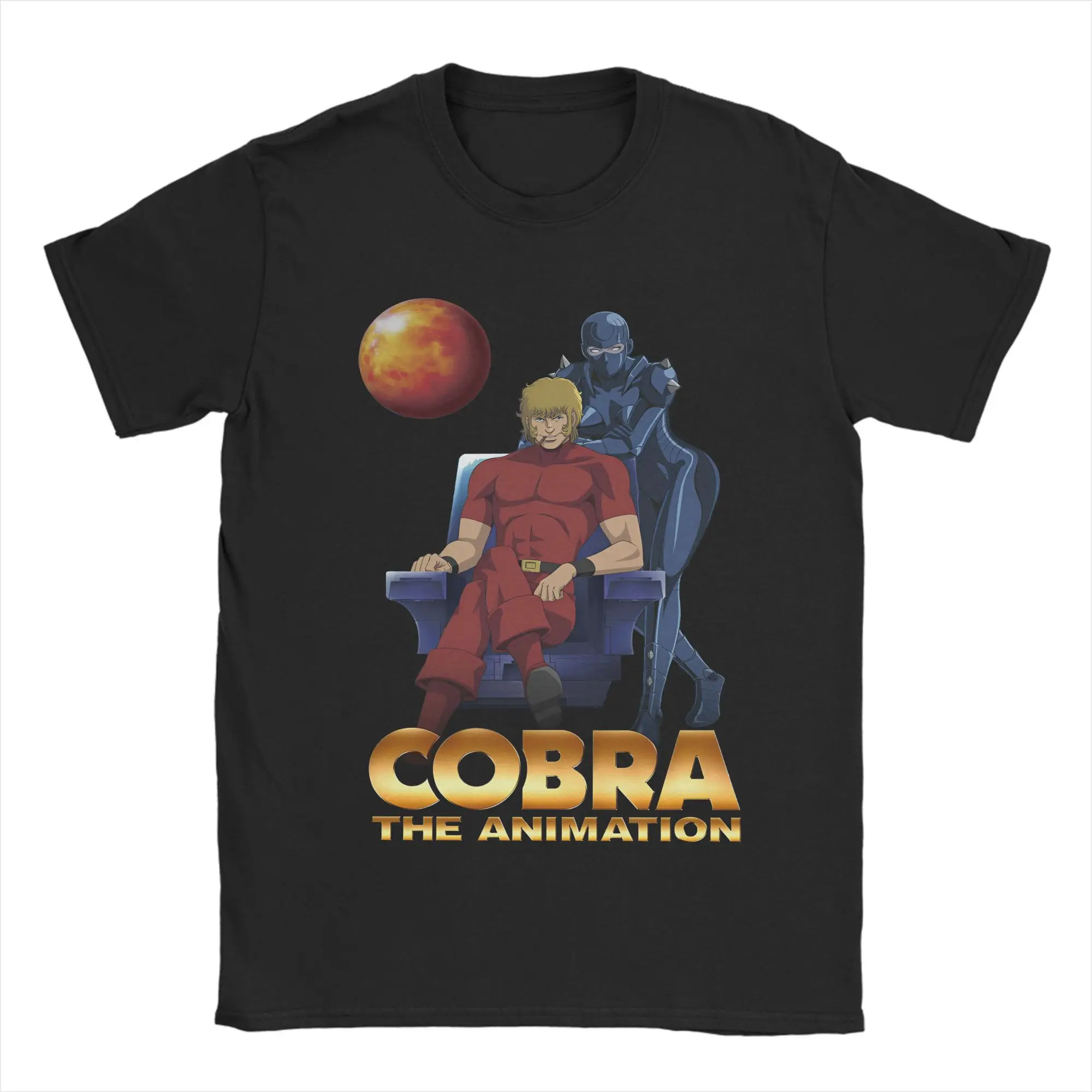 80s Vintage  Cobras The Space   T Shirt Summer  Pure Cotton T-Shirts For Men's Hip Hop Design Tshirt Short Sleeve Vintage Tees